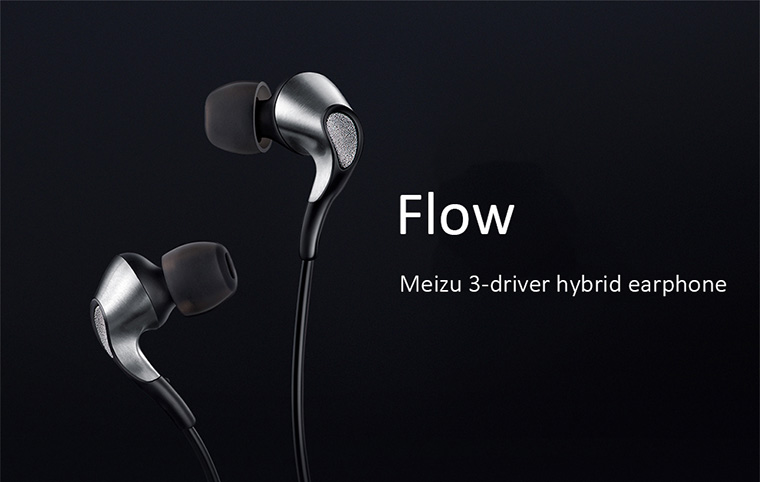 MEIZU Flow Three Driver Hybrid HiFi Earphones with Mic - Gray