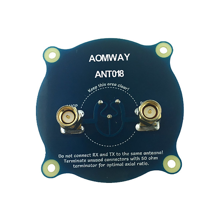 Aomway ANT018 5.8G 8dBi Triple Feed Patch-1 LHCP/RHCP FPV Pagoda Antenna - RP-SMA Male