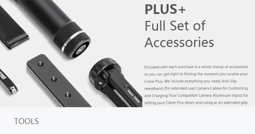 Zhiyun Crane Plus 3-Axis Brushless Handheld Gimbal Stabilizer Max Payload 2.5KG for Smartphone Mirrorless DSLR Camera