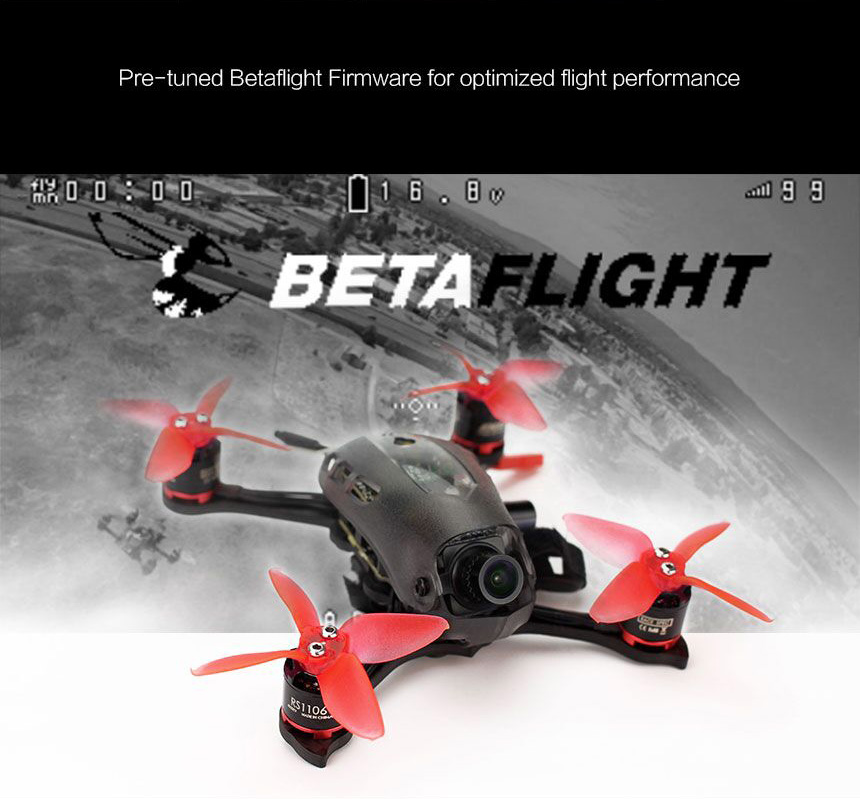EMAX BABYHAWK R Brushless FPV Racing Drone 5.8G 40CH F3 FC OSD 12A Blheli_S 4 In 1 ESC - PNP