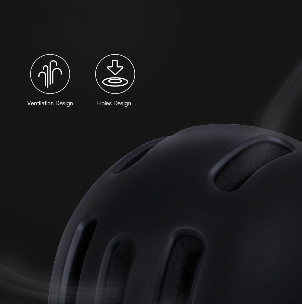 Original Xiaomi Mijia Qicycle Safety Helmet EPS Material Adjustable Ventilation Design - White
