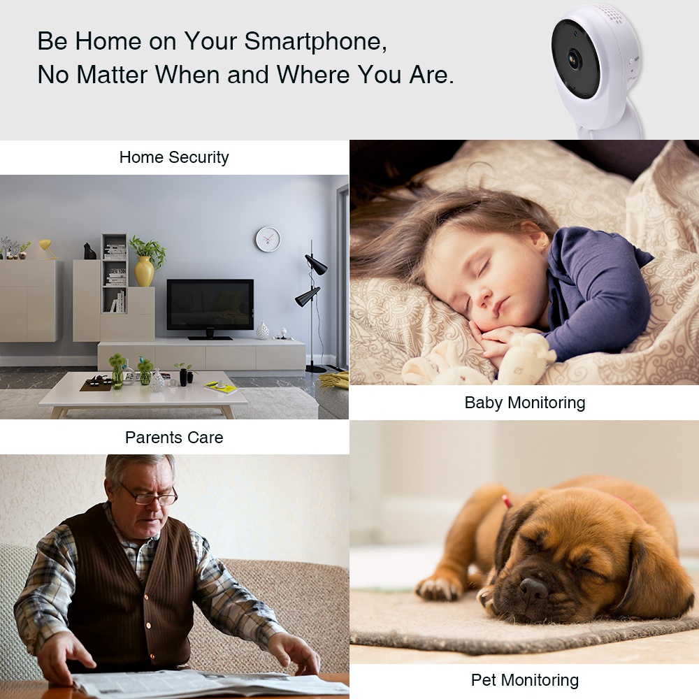 Virtoba C35 1080P WiFi IP Camera Baby Monitor 1/2.7 COMS 30fps Night Vision ONVIF Two-way Audio Home Security Camera
