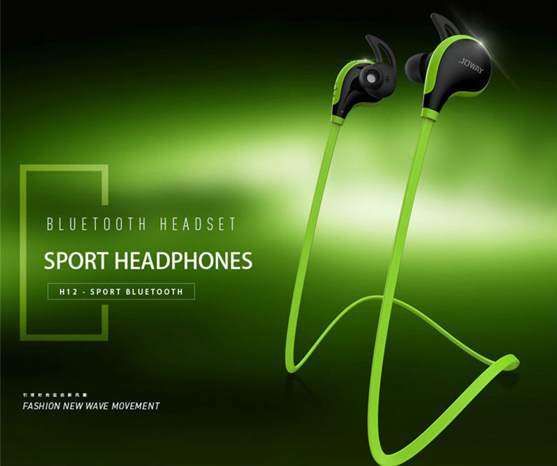 Joway H12 Wireless Bluetooth V4.1 Stereo Headphones with Mic Noise Cancelling - Green