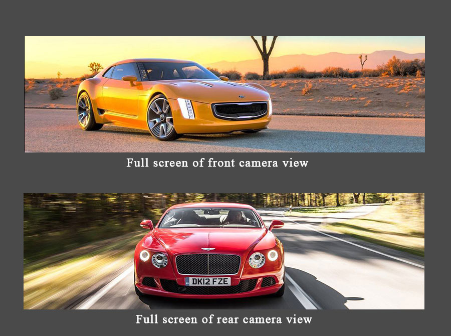 F900 10 Inch IPS Dash Camera Full HD 1080P With Dual Lens Recording 140 Degree Wide Angle - Black