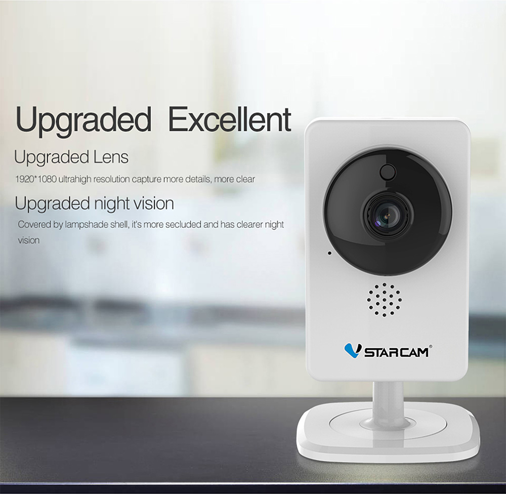 VStarcam C92S 1080P WiFi IP Camera Motion Dectection 2MP IR-CUT Infrared Night Vision Security Camera -White