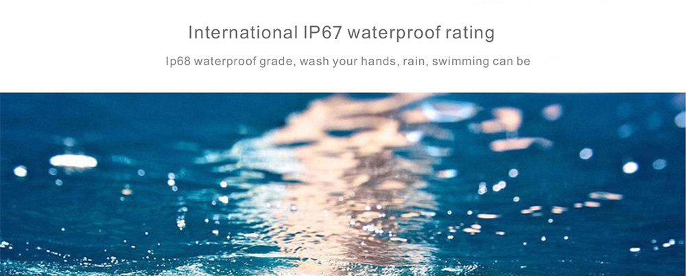 LYNWO I9 Smart Bracelet IPS 0.96 Inch Color Screen Blood Oxygen Blood Pressure Monitor IP67 Water Resistant Compatible With Android IOS - Black
