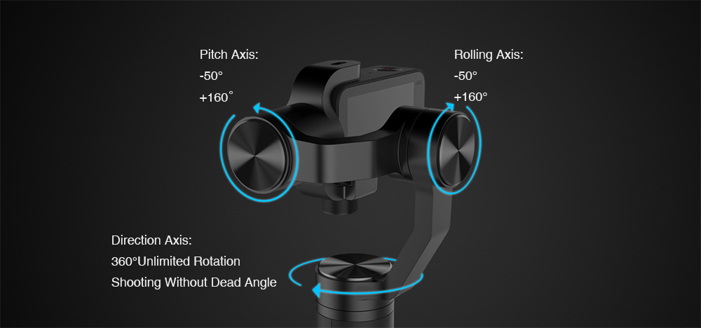Xiaomi Mijia 3-Axis Stabilizing Gimbal Handheld PTZ For Xiaomi Mijia 4K Action Camera 360 Degree Rotation - White