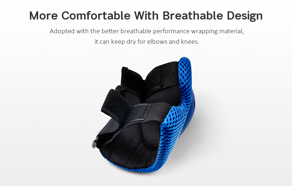 Xiaomi Mijia QiCYCLE Protective Gears Kit For Kids Protect Knees and Elbows Adjustable Breathable - Blue