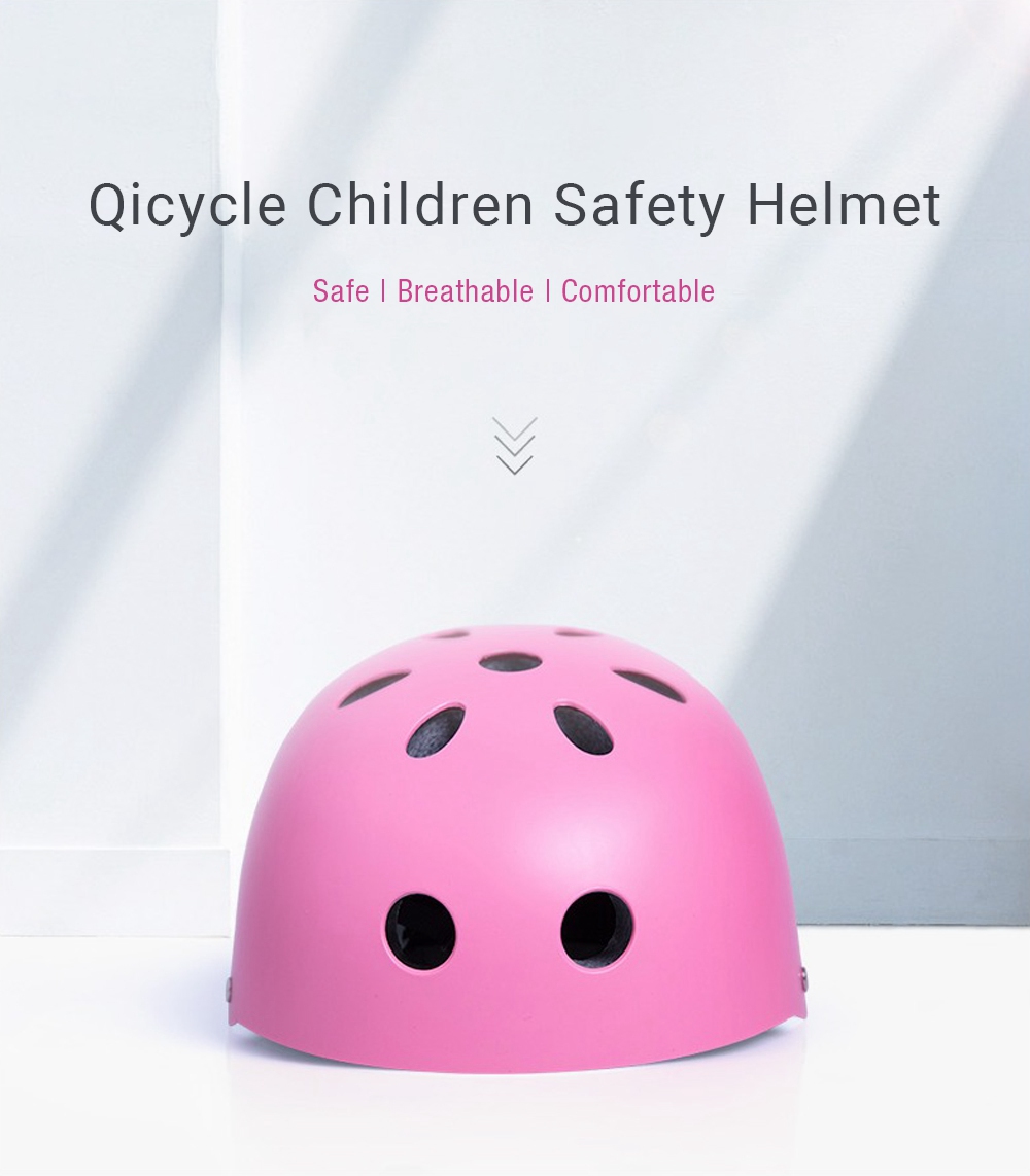 Original Xiaomi Mijia Qicycle Safety Helmet For Kids Adjustable Breathable Ventilation Design - Pink