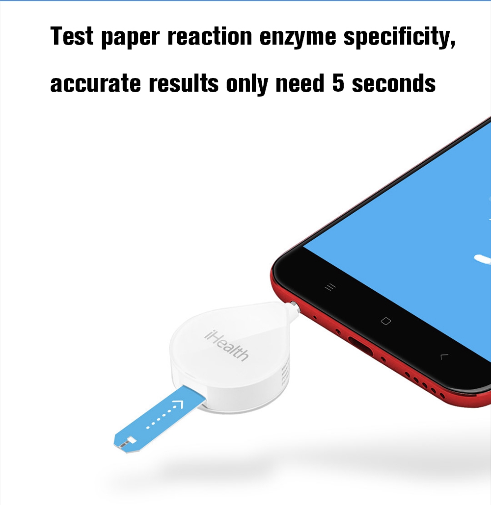 Xiaomi Mijia iHealth Smart Blood Glucose Meter work with APP Built-in Cypress Chipset Portable Blood Glucose Monitor -White