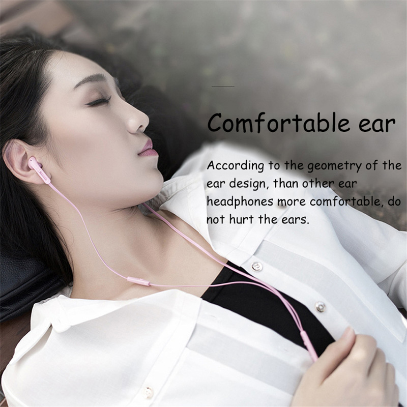 JOWAY H-P25 Stereo Earphone with Mic Noise Reduction Super Bass Flat Wire - Blue