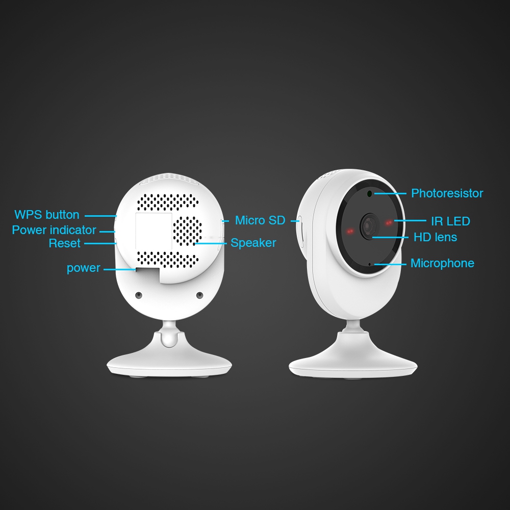 Virtoba C35 1080P WiFi IP Camera Baby Monitor 1/2.7 COMS 30fps Night Vision ONVIF Two-way Audio Home Security Camera