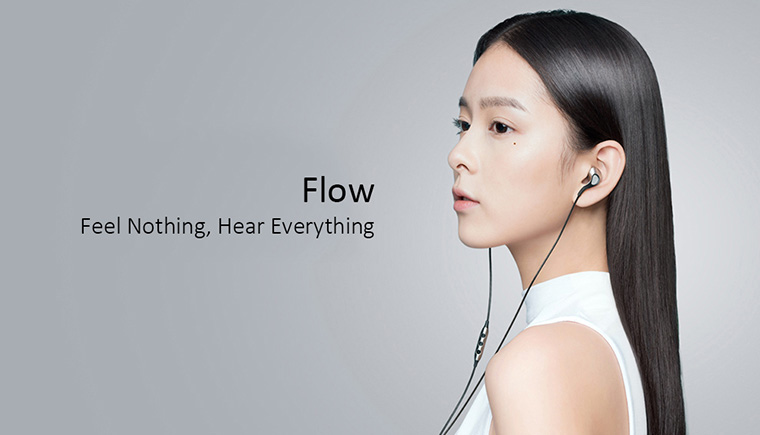 MEIZU Flow Three Driver Hybrid HiFi Earphones with Mic - Gray