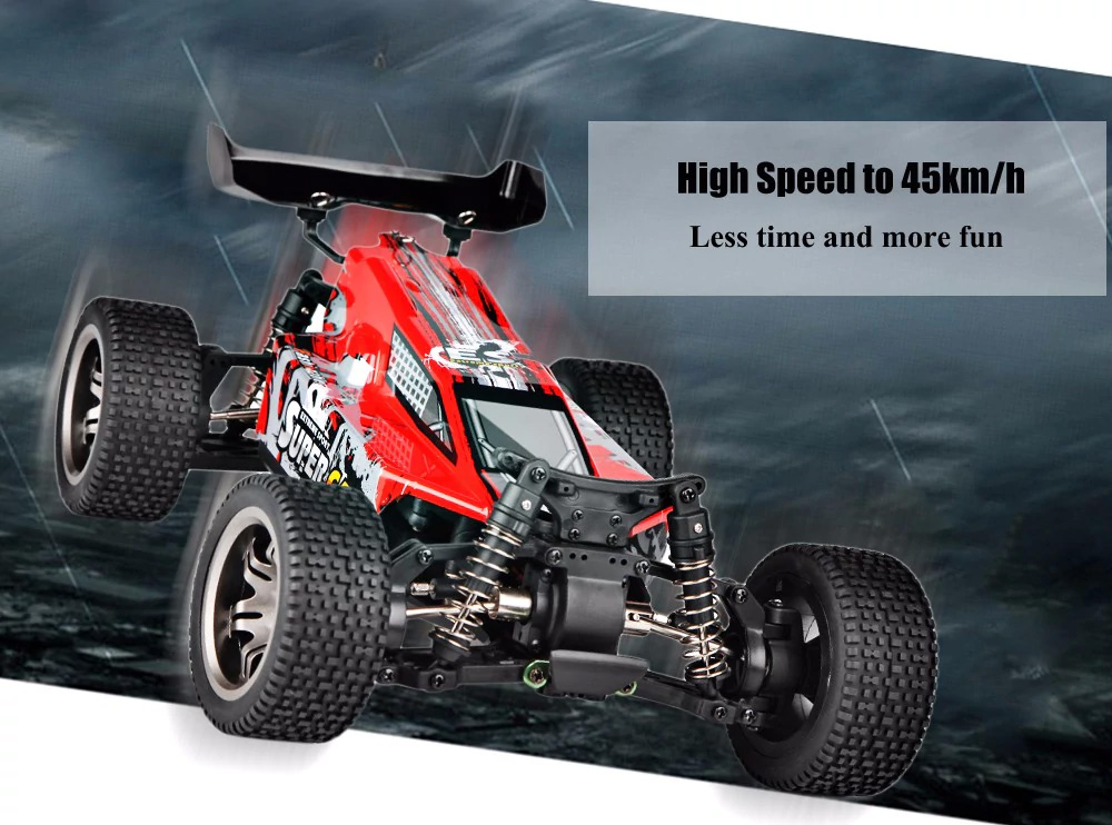 WLtoys 12401 1:12 2.4G 4WD Brushed High Speed Racer RC Climbing Car RTR - Red