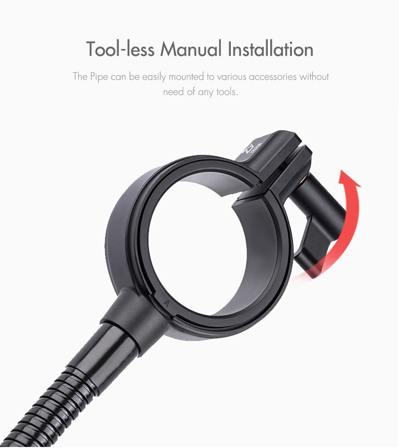 Zhiyun Crane 2 Handheld Gimbal Spare Parts 1/4 Thread Metal Holder with Flexible Pipe