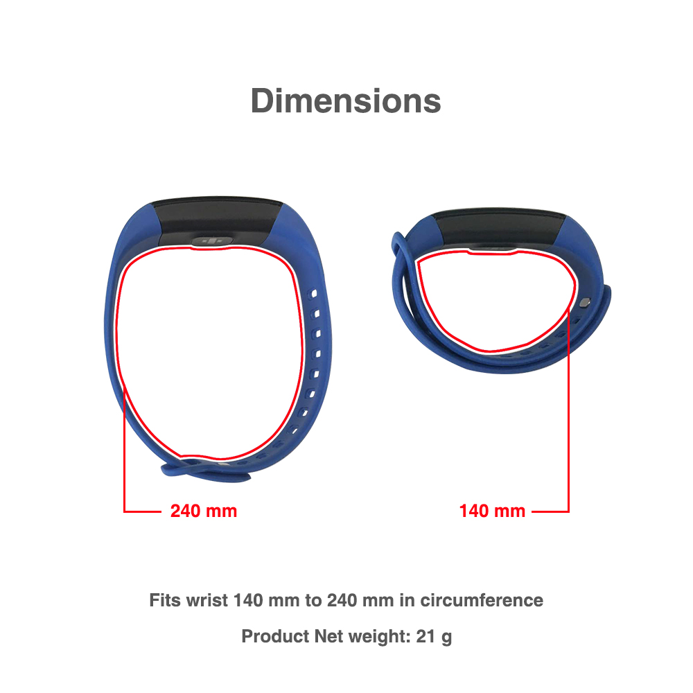 Makibes HR1 Smart Bracelet Nordic nRF52832 IP67 Water Resistant Bluetooth Heart Rate Monitor Compatible With IOS Android - Red
