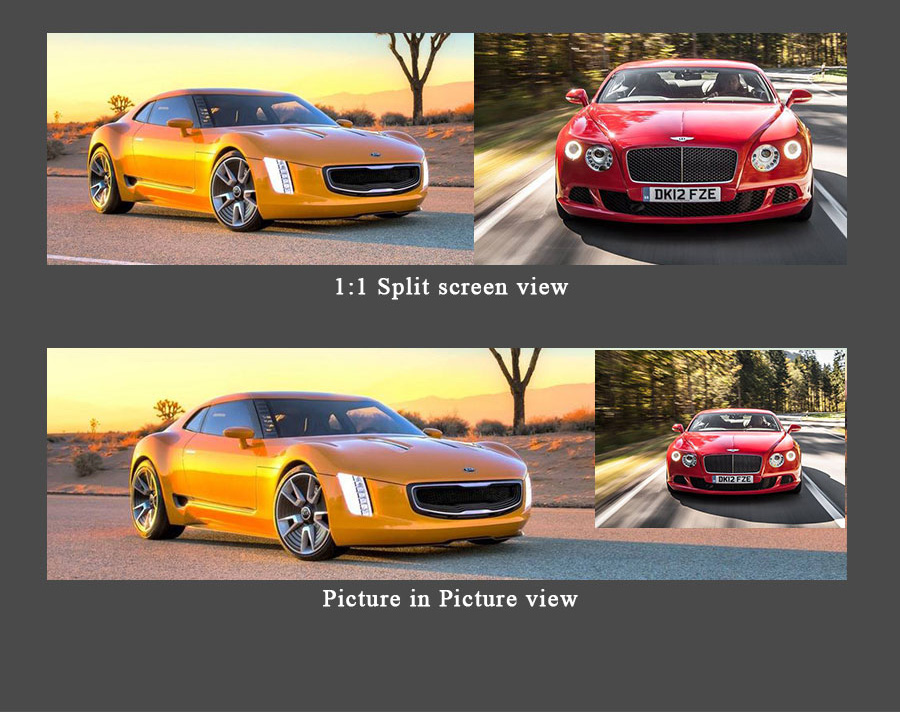 F900 10 Inch IPS Dash Camera Full HD 1080P With Dual Lens Recording 140 Degree Wide Angle - Black
