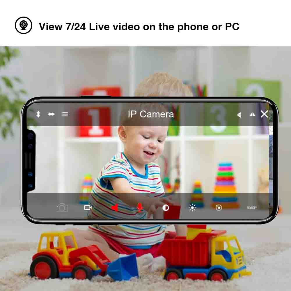 Virtoba C35 1080P WiFi IP Camera Baby Monitor 1/2.7 COMS 30fps Night Vision ONVIF Two-way Audio Home Security Camera