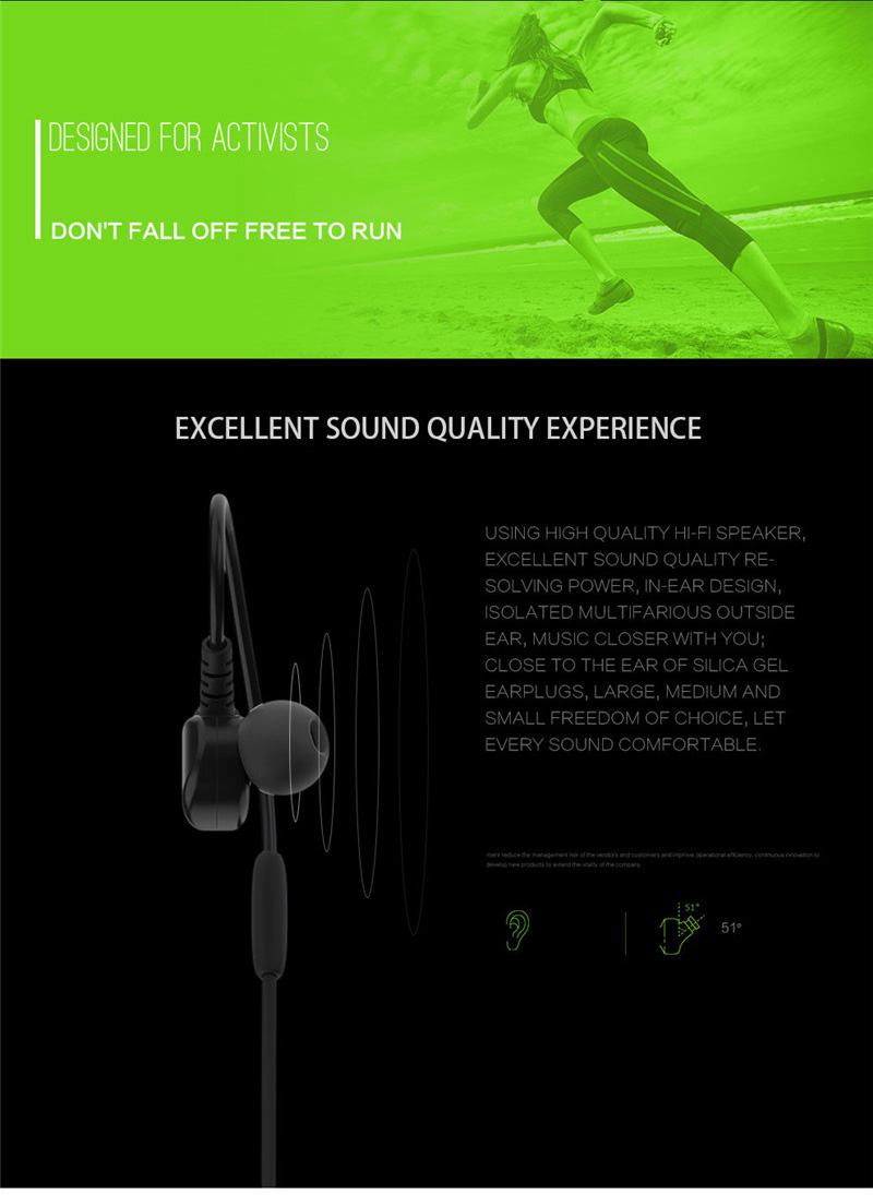 Joway H13 Wireless Bluetooth 4.1 Stereo Headset with Mic Noise Reduction - Green