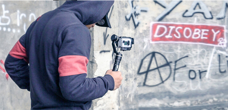 Feiyu Tech G5GS 3-Axis Brushless Handheld Gimbal Splash Proof for Sony AS50 X1000 Action Camera - Single Handheld