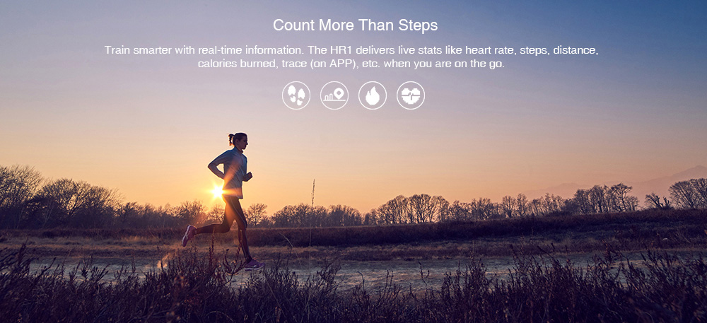 Makibes HR1 Smart Bracelet Nordic nRF52832 IP67 Water Resistant Bluetooth Heart Rate Monitor Compatible With IOS Android - Red