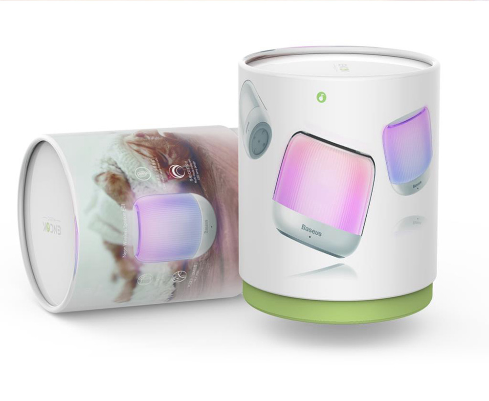 Baseus E01 Bluetooth Speaker Wireless Audio Bluetooth 4.2 1000mAh Lithium-ion Battery USB Charging -White