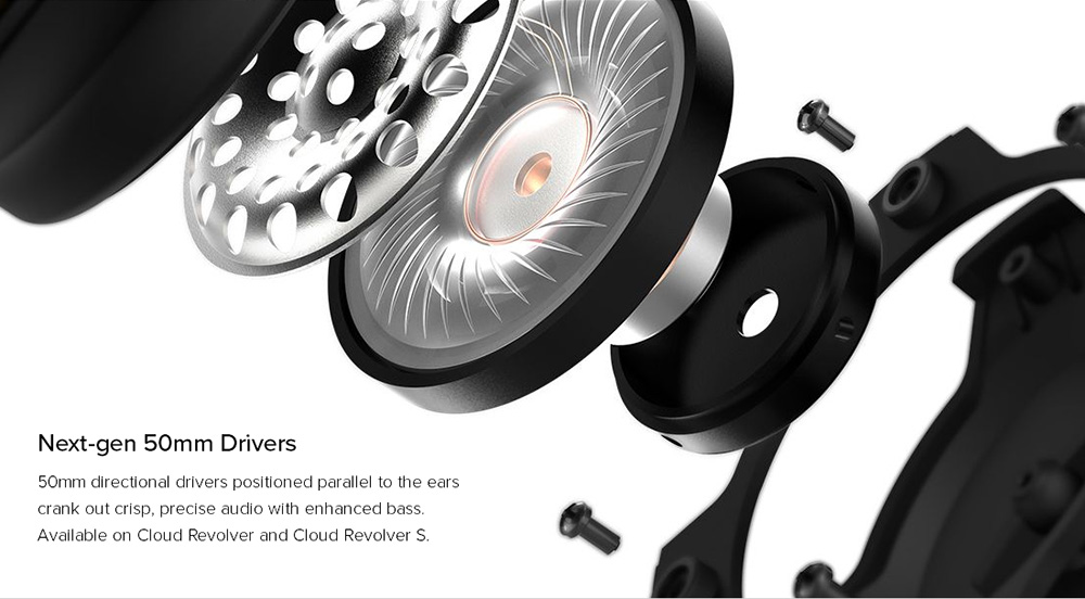 Kingston HyperX Cloud Revolver Gaming Headset with Mic Noise Cancelling 3.5mm Jack - Black