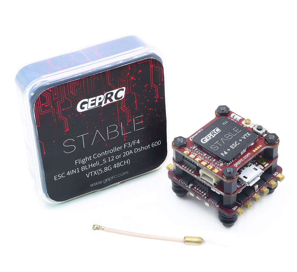 GEPRC Stable F4 MiniTower Omnibus F4 OSD 20A 2-4S 4 In 1 BLHeli_S ESC 48CH 25/100/200mW Switchable VTX