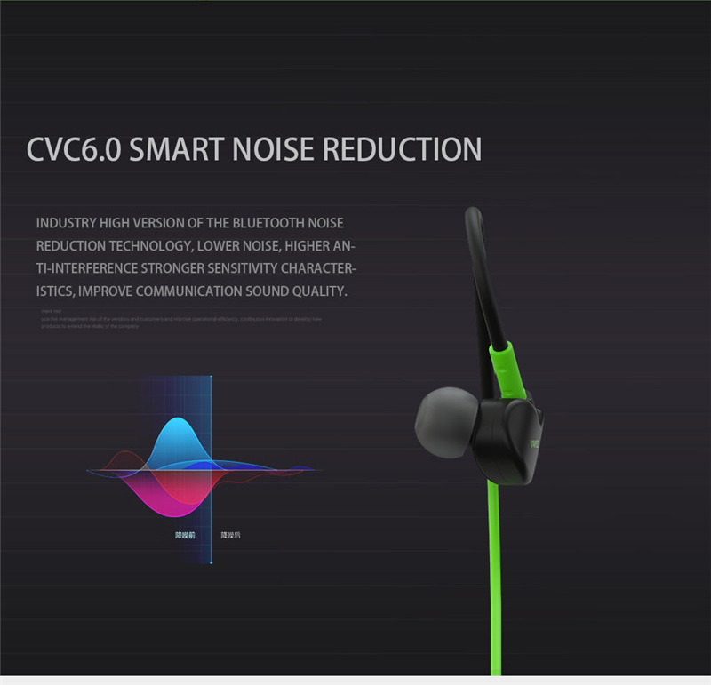 Joway H13 Wireless Bluetooth 4.1 Stereo Headset with Mic Noise Reduction - Black