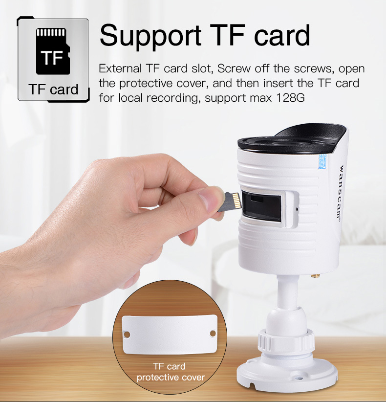 Wanscam HW0021 WiFi 720P IP Camera P2P 1.0MP Two-way Audio Onvif 2.1 Built-in IR Cut Night Vision Security Camera