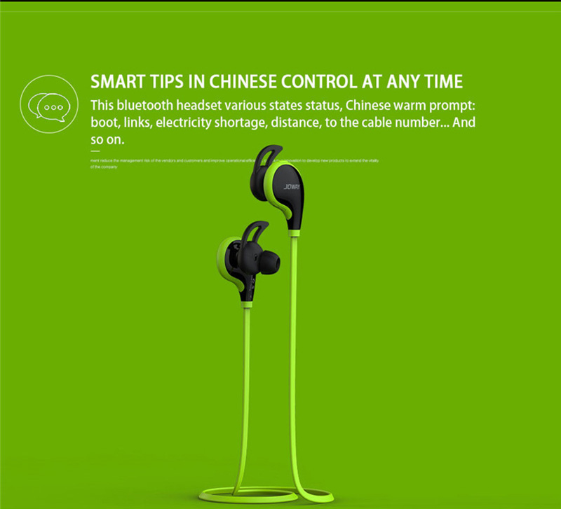 Joway H12 Wireless Bluetooth V4.1 Stereo Headphones with Mic Noise Cancelling - Green