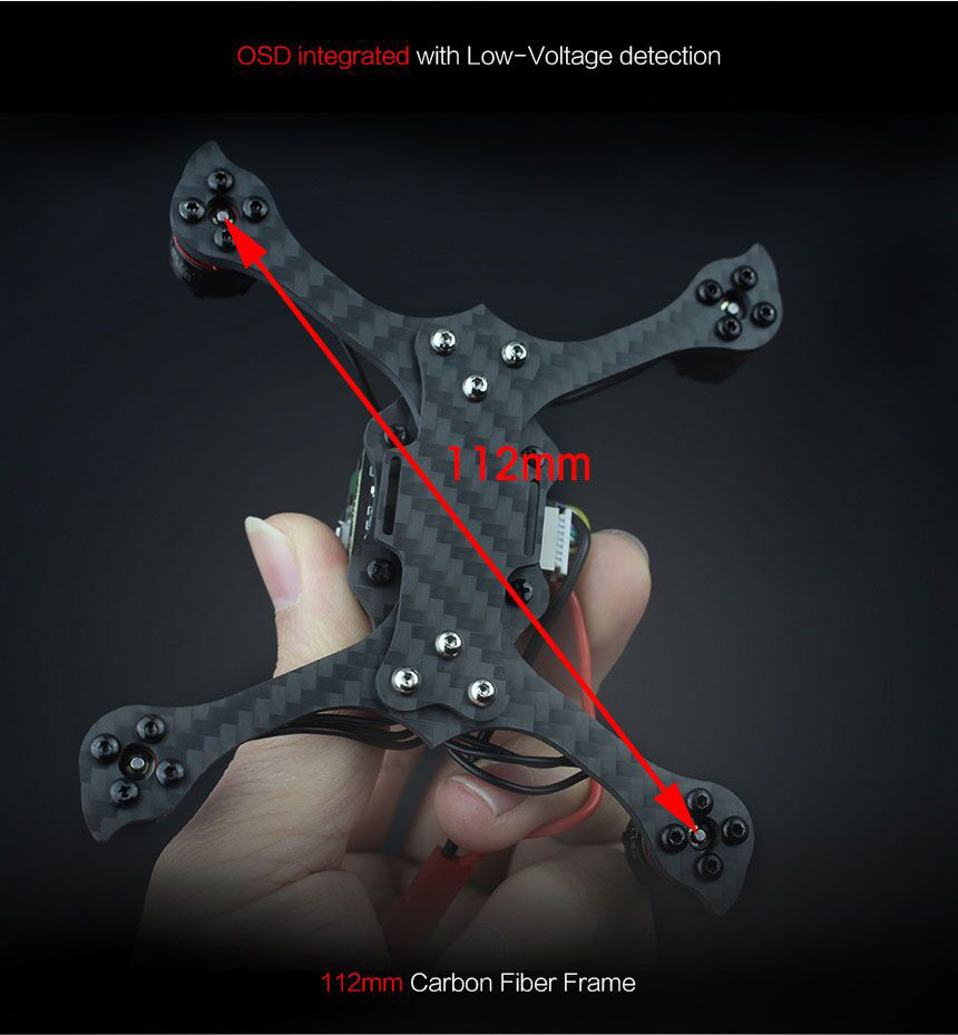 EMAX BABYHAWK R Brushless FPV Racing Drone 5.8G 40CH F3 FC OSD 12A Blheli_S 4 In 1 ESC - PNP