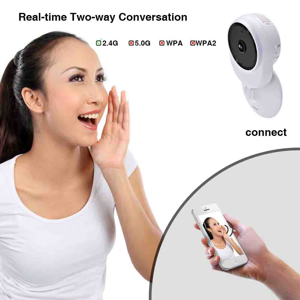 Virtoba C35 1080P WiFi IP Camera Baby Monitor 1/2.7 COMS 30fps Night Vision ONVIF Two-way Audio Home Security Camera