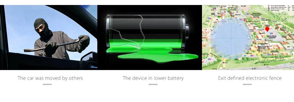 TK207 3G GPS Tracker Vehicle Pets Kids Elderly Locator - Black