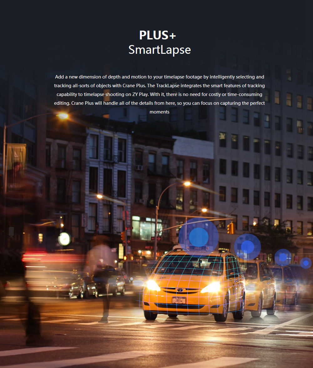 Zhiyun Crane Plus 3-Axis Brushless Handheld Gimbal Stabilizer Max Payload 2.5KG for Smartphone Mirrorless DSLR Camera