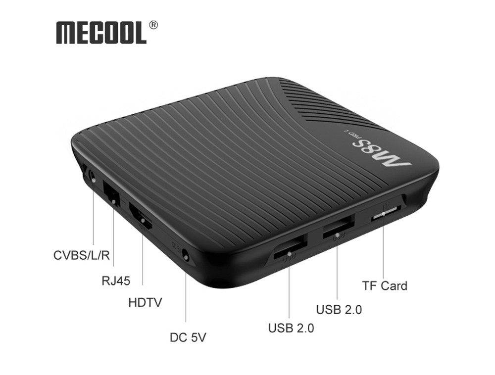 MECOOL M8S PRO L Android TV OS YouTube 4K Netflix HD Streaming 3GB/16GB Amlogic S912 KODI 17.3 TV Box with Voice Control DRM 802.11ac WiFi Bluetooth LAN HDMI