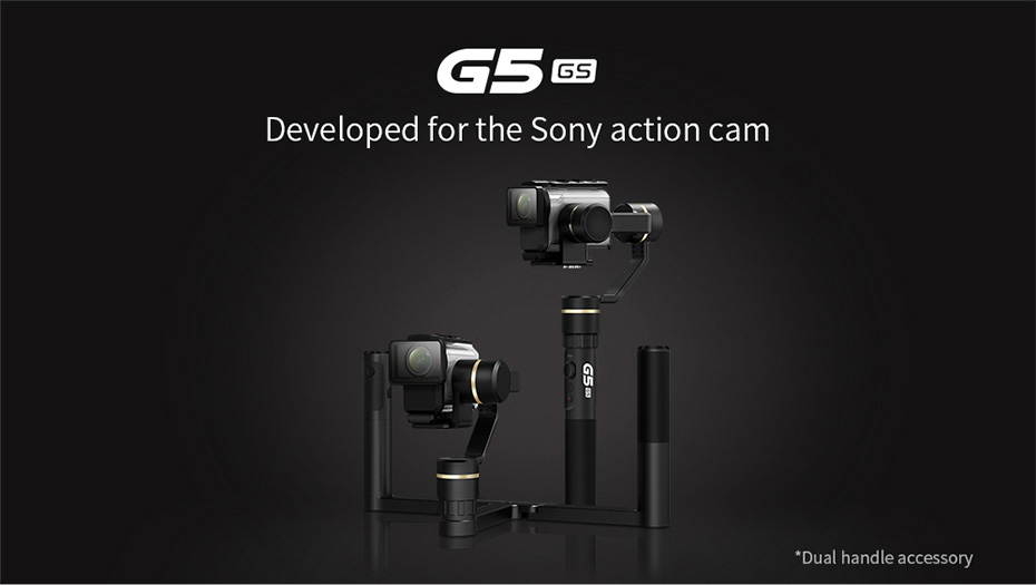 Feiyu Tech G5GS 3-Axis Brushless Handheld Gimbal Splash Proof for Sony AS50 X1000 Action Camera - Single Handheld