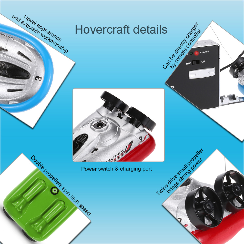 Happy Cow 777-220 40MHz Mini RC Racing Hovercraft Remote Control Toys RTR - Red