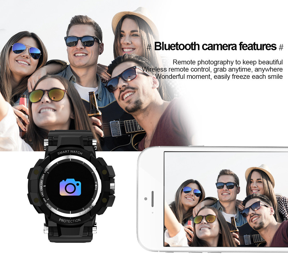 GW68 Smartwatch IP67 Water Resistant Blood Pressure Blood Oxygen Heart Rate Monitor Sports Watch Compatible With Android IOS - Black