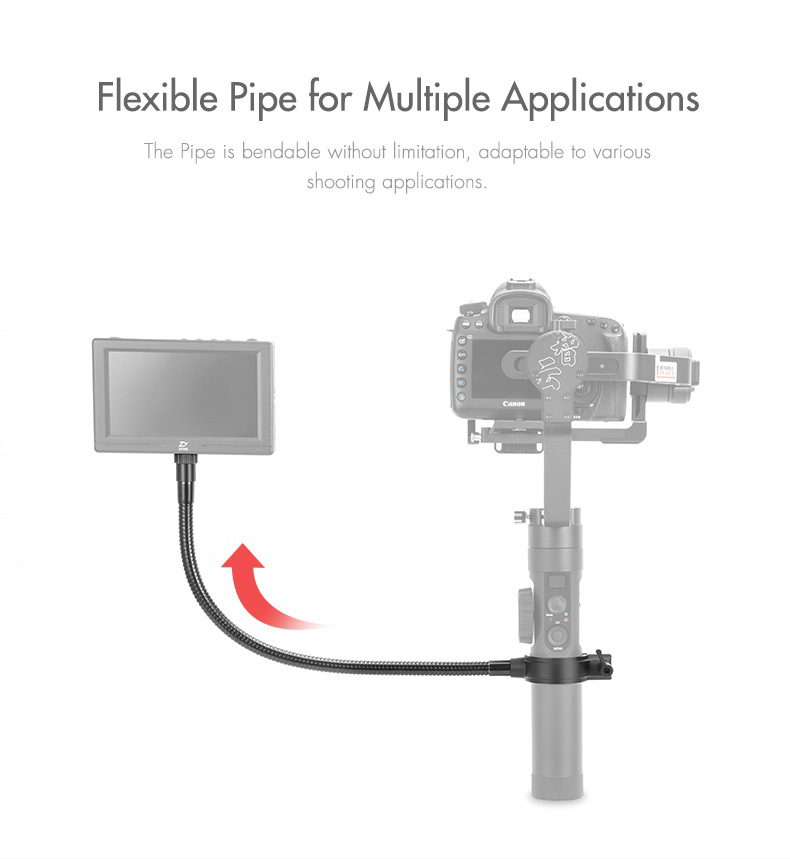 Zhiyun Crane 2 Handheld Gimbal Spare Parts 1/4 Thread Metal Holder with Flexible Pipe