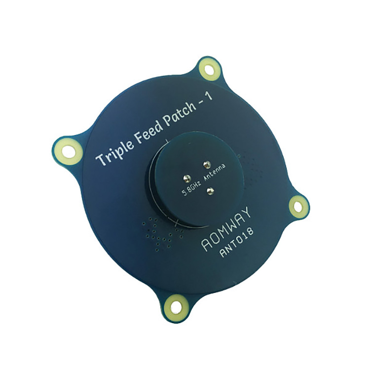 Aomway ANT018 5.8G 8dBi Triple Feed Patch-1 LHCP/RHCP FPV Pagoda Antenna - RP-SMA Male