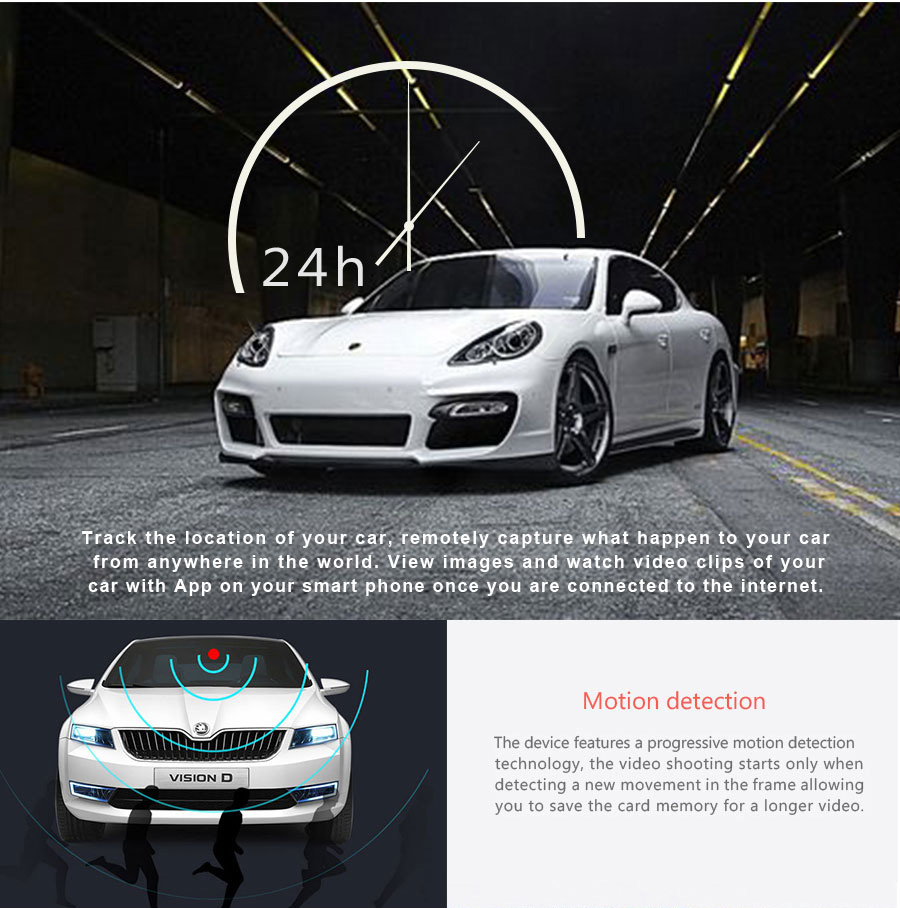 F900 10 Inch IPS Dash Camera Full HD 1080P With Dual Lens Recording 140 Degree Wide Angle - Black