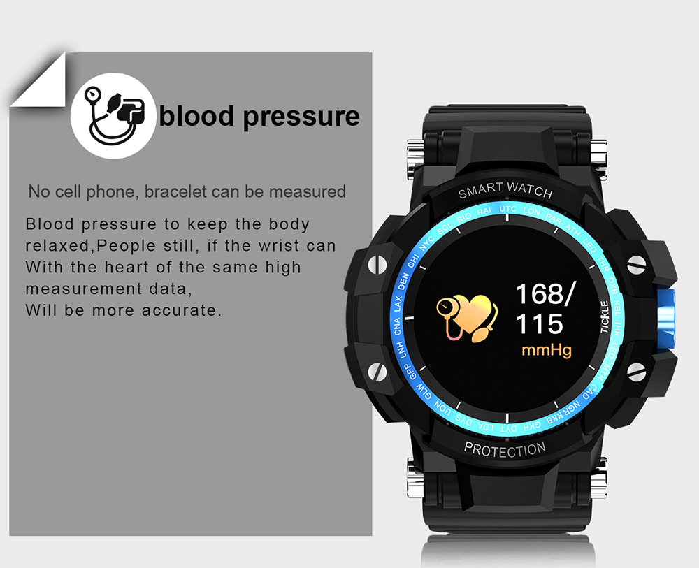 GW68 Smartwatch IP67 Water Resistant Blood Pressure Blood Oxygen Heart Rate Monitor Sports Watch Compatible With Android IOS - Gray