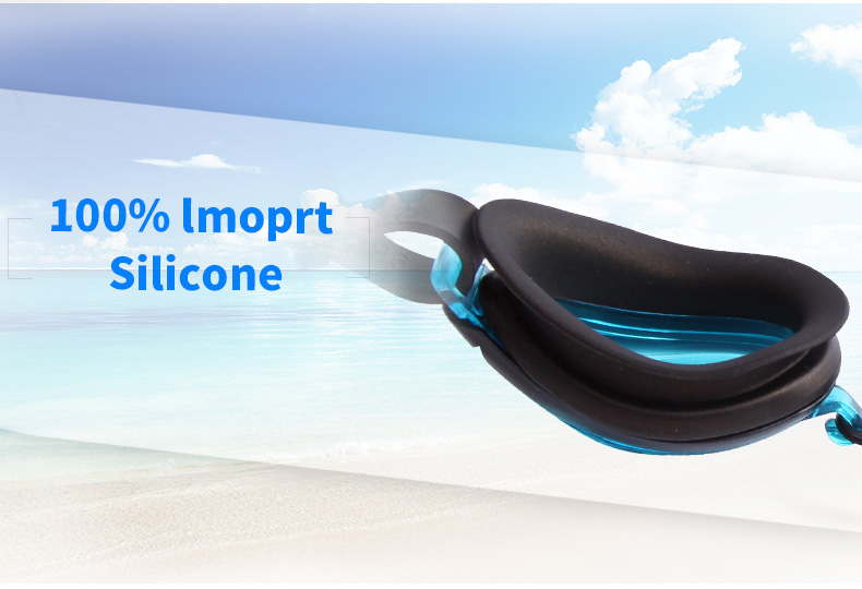 Whale OTP-6000 Prescription Swim Goggles(Prescription 2.0-7.0 Diopters)Anti-fog UV Protection Leakproof Swimming Glasses for 4.0 Diopter - Black