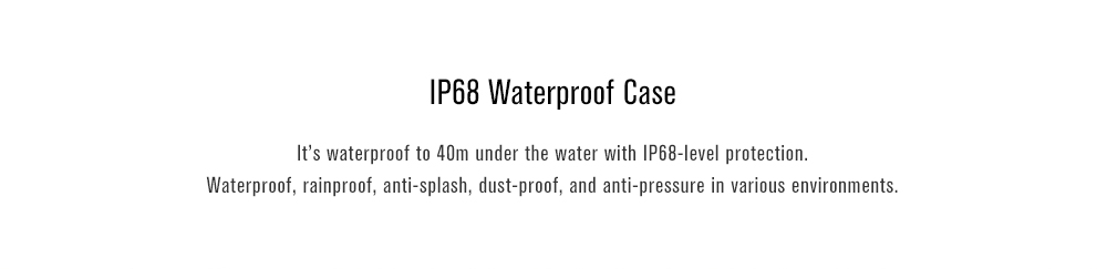 Original Xiaomi Mijia 4K Waterproof Case IP68 40m Diving Case For Xiaomi Mijia 4K Action Camera - Transparent + Black