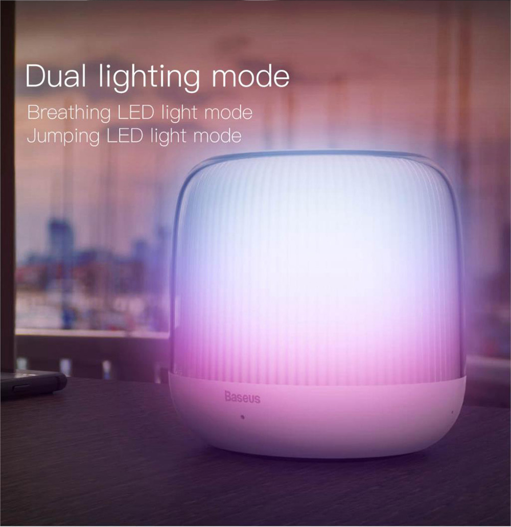 Baseus E01 Bluetooth Speaker Wireless Audio Bluetooth 4.2 1000mAh Lithium-ion Battery USB Charging -White