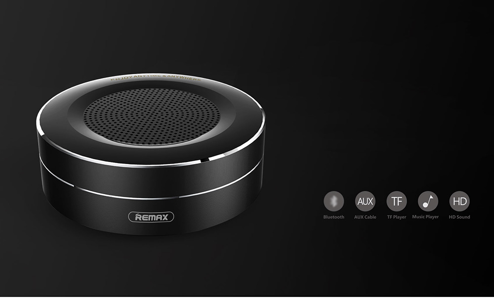 REMAX RB-M13 Wireless Bluetooth Speaker TF Player HD Sound Data Transport Call Function - Silver