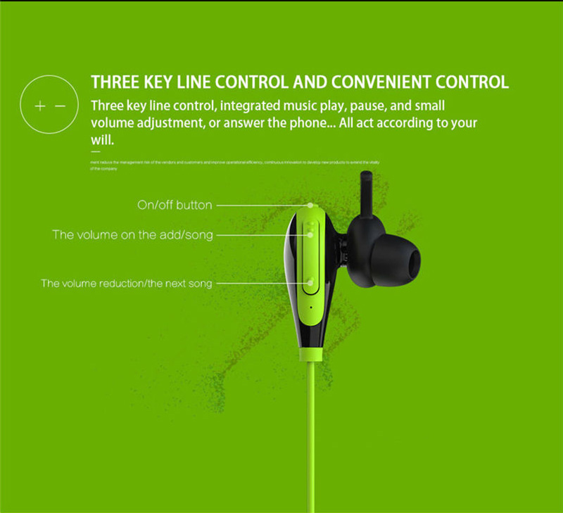 Joway H12 Wireless Bluetooth V4.1 Stereo Headphones with Mic Noise Cancelling - Green