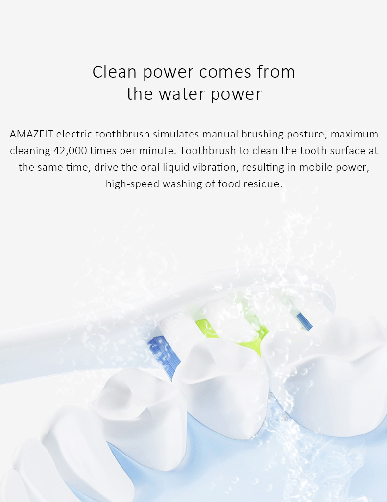 AMAZFIT Oclean One Electrical Sonic Toothbrush Bluetooth APP Control Rechargeable 3 Cleaning Modes Built-in Sensors