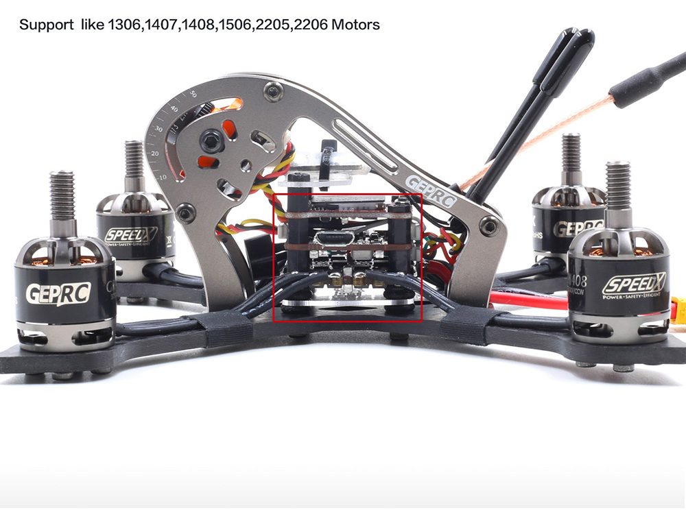 GEPRC Stable F4 MiniTower Omnibus F4 OSD 20A 2-4S 4 In 1 BLHeli_S ESC 48CH 25/100/200mW Switchable VTX